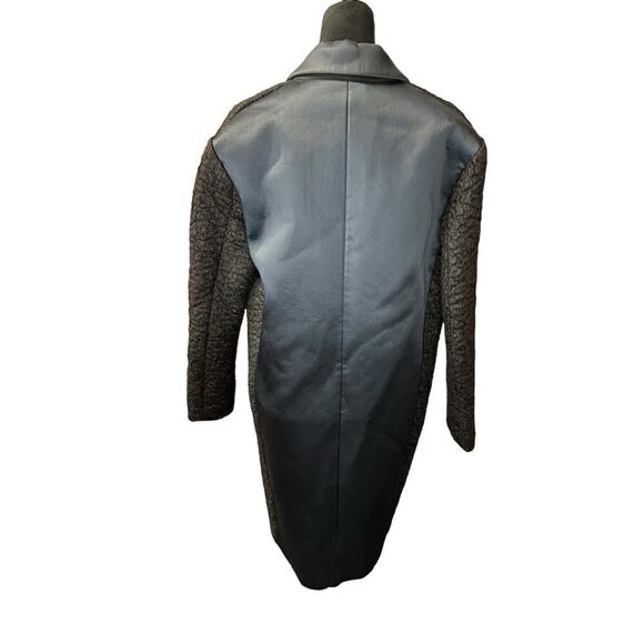 $995 J. Crew Women COLLECTION RIPPLED MOHAIR TOPCOAT Black Blue sz 2 - Picture 8 of 13